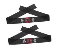 Kisangel 2sets Japanese Karate Headband Chef Headband One Size Fit Reusable Wide for Women Men Yoga Running Cycling Accessory 2pcs*2