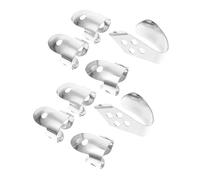 Kisangel 2Sets Metal Guitar Finger Picks Thumb Picks Silver Finger Set for Guitar Bass Ukulele Acoustic Classic Guitars Durable Lightweight Reusable Finger Covers