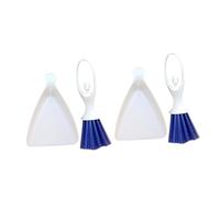 Kisangel 2sets Mini Dustpan Broom Set Lint Brush for Pet Hair Carpet Brush Hamster Cage Cleaning Tool Pet Supplies Animal Waste Cleaning Random Color