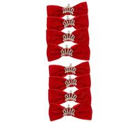 Kisangel 2sets Pet Party Dog Tiara Crown Hair Clips Wedding Party Pet Hairpin Dog Bowknot Clip Decoration 4pcs*2
