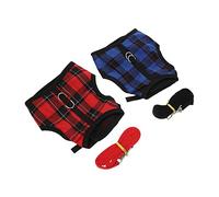 Kisangel 2sets Rabbit Clothing Adorable Waistcoat for Daily Use Pulling Strap for Pet Rabbits for Outdoor Walks