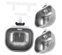 Kisangel 2sets Rabbit Water Container Automatic Watering System Rabbit Feeder Bowl 3pcs*2