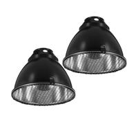 Kisangel 2sets Reptile Heat Lamp Dome Cover Heated Lamp Shade for Basking Lighting Leopard Tortoise Gecko Tank Accessories