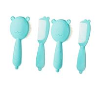 Kisangel 2sets Shower Brush and Comb Lightweight Scalp Massage Tools for Boy Girl Care Natural Wool Hair Brush for Gentle Cleaning and Relaxation Easy to Use and Portable