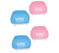 Kisangel 2sets Small Pet Litter Box Chinchilla Hamster Bathroom Fine Craft Easy Cleaning Long Term Use 2pcs*2
