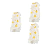 Kisangel 3 Pcs Cat Suit Pet Supplies Soft Cotton Recovery Suit Costume Comfortable Weaning Garment Protects Wounds Bandages