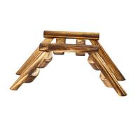 Kisangel 3 Pcs Creative Pet Hamster Climbing Ladder Wooden Bird Toy Bendable Mouse Bridge for Small Animals
