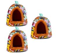Kisangel 3 Pcs Luxurious Pet Bed Hamster House Cave Soft Close-fitting Nest for Indoor Pets Pet Supplies Nest