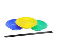 Kisangel 3 Set Rotating Juggling Plates Set: Plastic Discs With Hand Sticks - Circus Performance Props For Skill Training Balancing Tricks