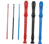 Kisangel 3 Sets Abs Beginner Clarinet for Cloth Bag Lightweight Portable Wind Musical Instruments in Red Black Blue Easy to Detach and Clean Stable Sound for Student Practice