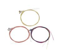 Kisangel 3 Sets Assorted Color Metal Guitar Strings Acoustic and Classical Guitar Replacement Strings Kit Portable and Versatile Use Musical Instrument Accessories