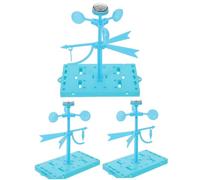 Kisangel 3 Sets DIY Plastic Wind Vane and Anemometer Kit for Science Experiments Stem Educational Weather Tools for Classroom Physics and Environmental Studies Assembly and Wind Speed