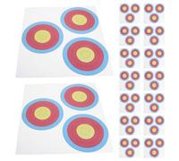 Kisangel 30pcs Archery Scoring Target Paper Sheets for Recurve and Compound Bows, Coated Vertical Target Structure with Layered Scoring Rings, Easy to Carry for Outdoor Training on Lawns