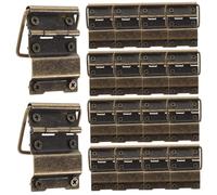 Kisangel 30pcs Mini Box Hinges Heavy Duty Iron Material with Screws Retro Style Small Wooden Case Hardware for Jewelry Boxes Cabinets and Miniature Furniture