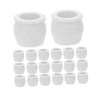 Kisangel 30pcs Miniature Bonsai Flowerpot Plastic Simulation Planters for Dollhouse Decor Micro Landscape DIY Mini House Accessories Craft Materials