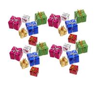 Kisangel 30pcs Miniature Box Tiny Present Boxes for Dollhouse Christmas Decorations Mini Christmas Ornaments for Miniature Scene Decoration