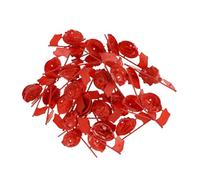 Kisangel 30pcs Miniature Red Flags Sticks Military Scene Decor Flags for DIY Creativity and Display Patriotism Small Office Desk Table