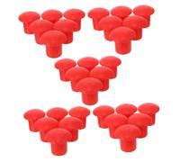 Kisangel 30pcs Red Rebar Safety Caps Plastic Mushroom Covers Rebar Protection Accessories Easy Install Protective Covers for Construction Sites