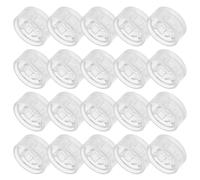 Kisangel 30pcs Transparent Footswitch Cap Replacement for Guitar Effects Pedal Buttons Plastic Pedal Button Covers with Anti-slip Design Ergonomic Protection Knobs for Instrument Control