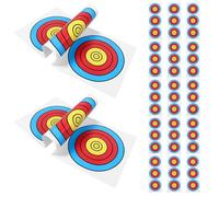 Kisangel 30pcs Triple Spot Archery Target Paper Sheets for Recurve Bows and Traditional Archery, Lightweight Coated Paper with Easy Installation, Vertical Design for Indoor and Backyard