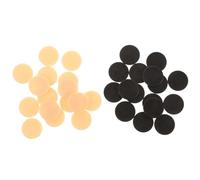 Kisangel 32 Pieces Plastic Backgammon Checkers Game Pieces Set, Round Beige and Black Chess Chips for Board Games Accessories, Suitable for Backgammon and Draughts Players