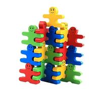 Kisangel 32Pcs Balance Stacking Blocks Set Educational Building Blocks for Human Shape Puzzle Game for Developing Coordination and Creativity