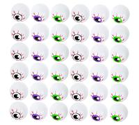 Kisangel 36 Pcs Halloween Eyeballs Plastic Bouncy Decor Hollow Colored Eyeball Black Green Purple Spooky Party Favors and Halloween Decorations for Horror Theme Events