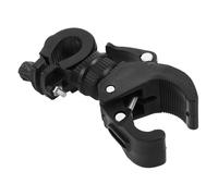 Kisangel 360° Rotating Bike Flashlight Mount Clip Universal Handlebar Holder for Cycling Sturdy Black Aluminum Torch Clamp for Outdoor Sports and Daily Use