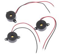 Kisangel 3pcs Buzzerphone Continuous Alarm Buzzer Active Piezoelectric Buzzer Black Ppo Material 3000±500hz Sound Output ≥85db Complete Drive Circuit Professional Technology for Areas Need