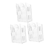 Kisangel 3pcs Clear Fish Tank Plant Holder with Suction Cups Wall Mounted Aquarium Planter Cups for Aquatic Plants Easy Installation Secure Grip for Fish Tank Root Growth and Decoration