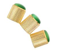 Kisangel 3pcs Green Cat Eye Metal Guitar Volume Knobs Potentiometer Caps for Electric Guitar Bass Tone Control Compatible with Multiple Models Easy Installation and Enhanced Sound