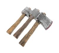 Kisangel 3pcs Halloween Costume Props Realistic Blood Stained Lumberjack Axes Lightweight Spooky Decorations for Pirate Parties Haunted House Displays