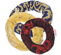 Kisangel 3pcs Handmade Tibetan Singing Bowl Pad Set Cotton Cushion Mat for Meditation Buddhist Sound Bowls Ring Design Music Accessories Random Color