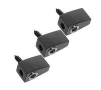 Kisangel 3pcs Headless Guitar Lock Nut Brass String Retainer for Electric Bass Guitar Repair Accessories Enhanced Tuning Accuracy Fit for Headless Instruments Black