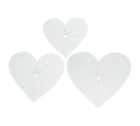 Kisangel 3pcs Heart Shape Acrylic Patchwork Ruler for Fabric Sewing with Display Sewing Lines and Easy to Store Features, for Embroidery and Painting DIY Projects