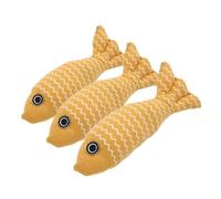 Kisangel 3pcs Interactive Cat Chew Toys Non-woven Stuffed Fish for Kittens Cats Adorable for Reducing Loneliness and Stimulating Play