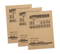 Kisangel 3pcs Mahjong Guidebook Comprehensive Manual for Beginners Easy Understand Rules and Strategies for Social Gatherings and Family Fun
