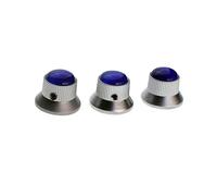 Kisangel 3pcs Metal Volume Button Guitar Knobs Bass Guitar Knobs Parts Chrome Plating
