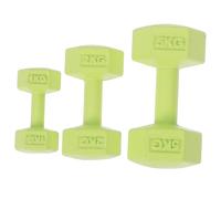Kisangel 3pcs Miniature Dumbbell Set for Dollhouse Accessories, Tiny Simulated Dumbbells in Fresh Green, Small 1kg + Medium 2kg + Large 5kg for Mini Gym Decor and Doll Sports