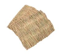 Kisangel 3pcs Natural Rabbit Grass Straw Mats Woven Bunny Bed Mats Soft Nest Liners for Pets Guinea Pigs Hamsters Cage Floor Protection and Chewing Play