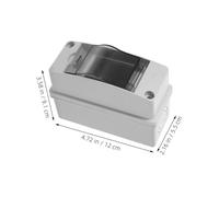 Kisangel 3pcs Outdoor Electrical Enclosure with Transparent Window Two-way Junction Box for Solar Power System Wiring Indoor and Outdoor Breaker Distribution Protection