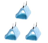 Kisangel 3pcs Parrot Hanging Bed Warm Plush Nest Pet Hammock Birds Sleep Bed Parrot Toys Portable Sturdy