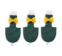 Kisangel 3pcs Parrot Harness Pet Bird Flight Suit Bird Clothes Diaper for (blackish)