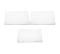 Kisangel 3pcs Plastic Document Box for Important Papers and Birth Certificates, Portable Pp Organizer with Elegant Visual Design for Travel and Longterm Preservation