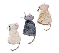 Kisangel 3Pcs Plush Cat Chew Interactive Pet Playthings with Realistic Movement for Engaging Indoor Fun Breathable Design to Attract Cats and Promote Exercise Random Color