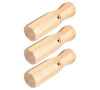 Kisangel 3pcs Real Wood Foosball Grips Non-slip Table Football Handles Replacement Parts Fit for Household and Community Soccer Tables