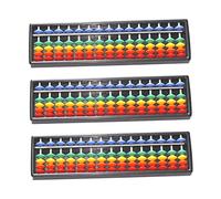 Kisangel 3pcs Section Abacus Arithmetic Learning Tool for Portable Math for Early Education for Mental Calculation and Skill Development