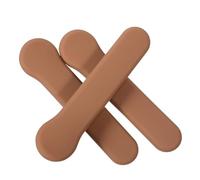 Kisangel 3Pcs Silicone Door Handle Cushion Covers Anti-Collision Protective Pads for Flat Lever Handles Coffee Brown Door Knob Shock-Absorbing Pads for Home and Kitchen Safety