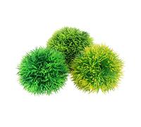 Kisangel 3pcs Simulated Aquatic Plant Balls Fish Tank Decorative Artificial Grass Balls Moss for Aquarium