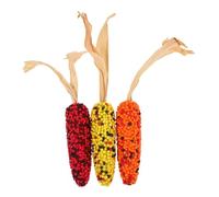 Kisangel 3pcs Simulation Corn Models Foam Decorative Props for Photography Teaching and Farmhouse Display Lightweight Lifelike Corn Adornments Red Orange Yellow